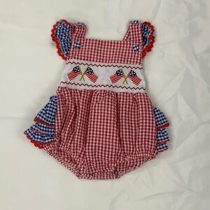Patriotic Red and Blue Kids Bodysuit